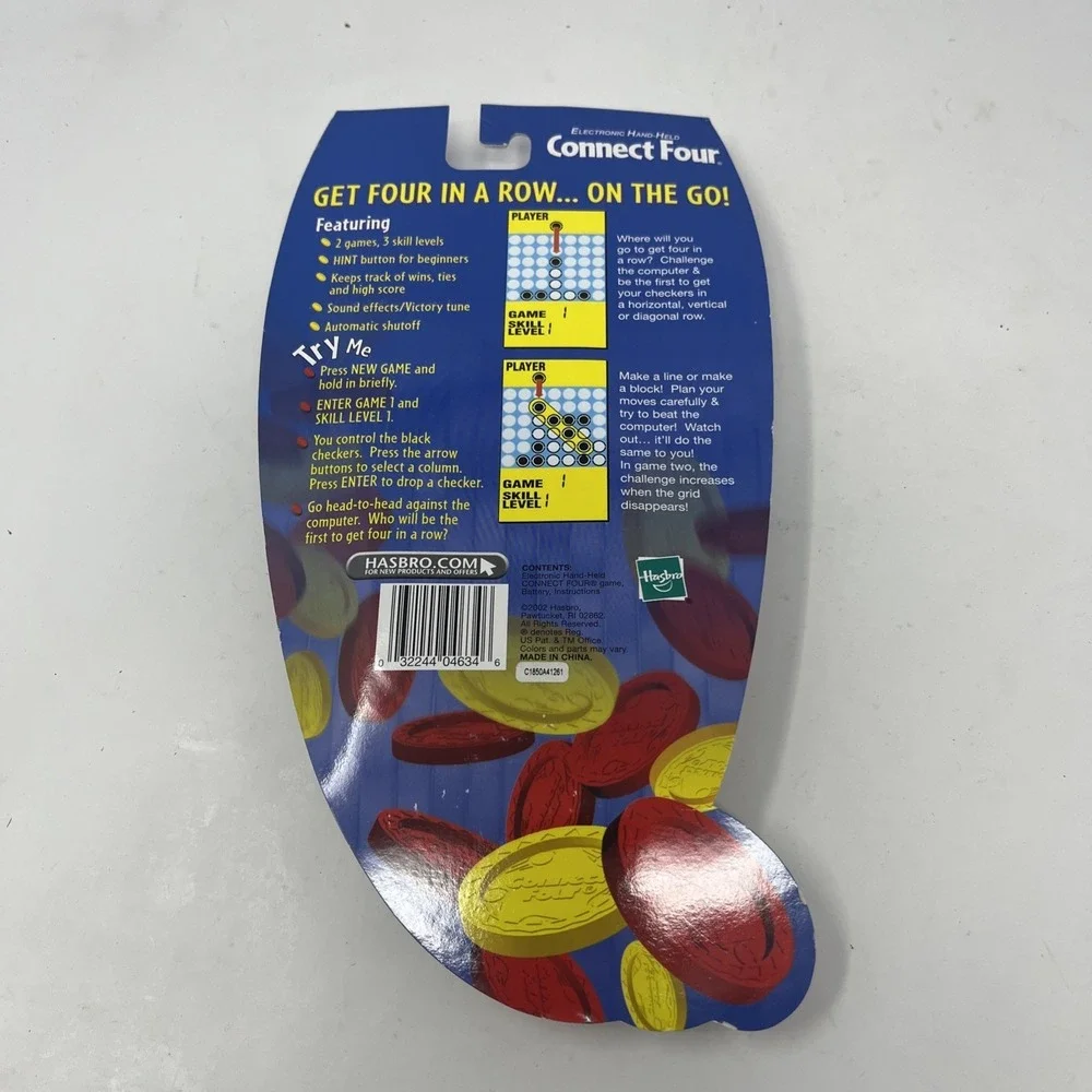 Connect Four Sealed Vintage Milton Bradley 2002 Hasbro Handheld Game